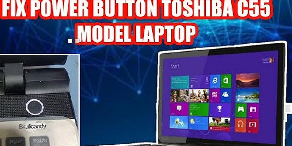 Where is the power button on Toshiba laptop