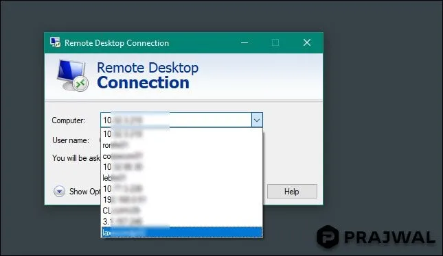 How to Clear RDP Connections History in Windows