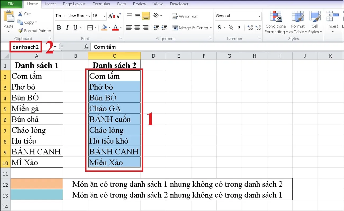 Bạn thực hiện đặt tên tương tự với cột dữ liệu thứ 2.