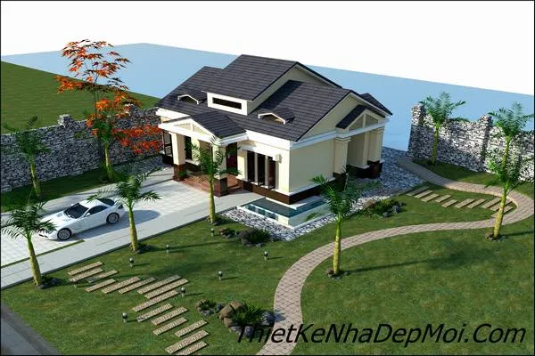 Mẫu nhà villa vườn đẹp