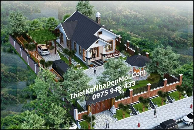 biệt thự nhà vườn mini 100m2 đẹp