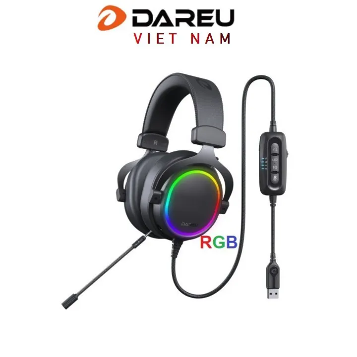 Cao cấp Tai nghe DAREU EH925s PRO Led RGB-Giả lập 7.1 gaming