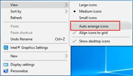 auto arrange icons